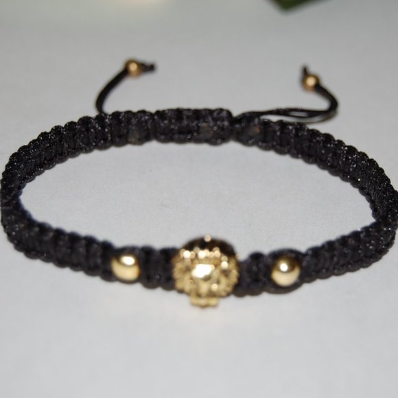 Lion Bracelet,Men's Bracelet,Macrame Lion Bracelet,Leo Bracelet,Golden L… - Picture 3 of 3